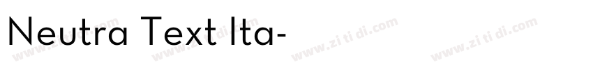 Neutra Text Ita字体转换